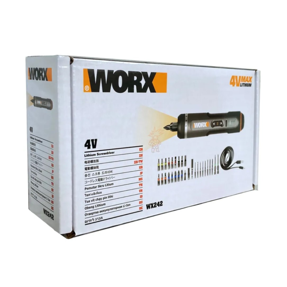 Електрична акумуляторна викрутка WORX WX242 Type-c Комплект